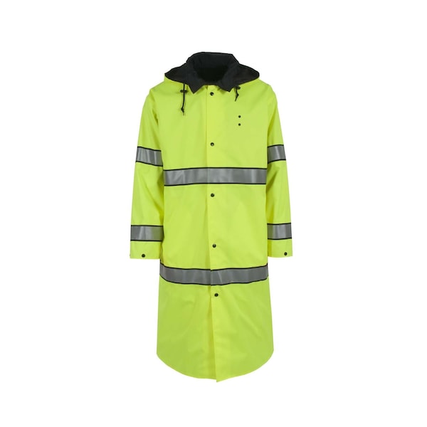 Neese Responder Hi-Vis Reversible Long Rain Coat, Poly Coated 70 Denier Nylon, Class 3 Type P, 5XL 97001-33-2-LBK-5X - main
